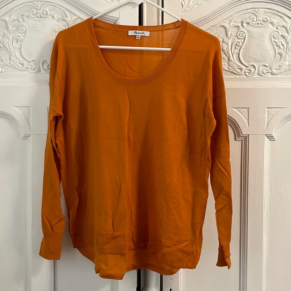 EUC Madewell orange sweater sz XS